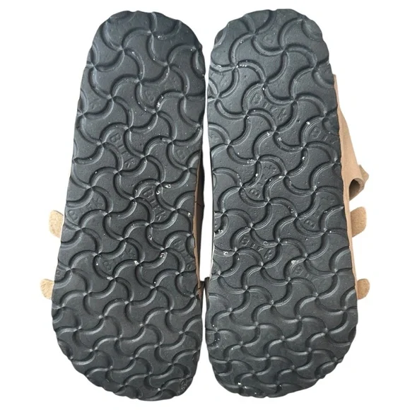 Birkenstock Birki’s Ellice 3-Strap Nubuck Leather Sandal Champagne Beige W6/M4 - Picture 6 of 7